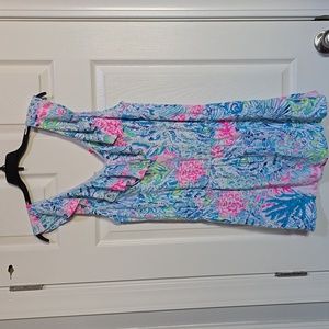 Lilly Pulitzer New Alessa Romper sink or swim shorts under skirt size M**
